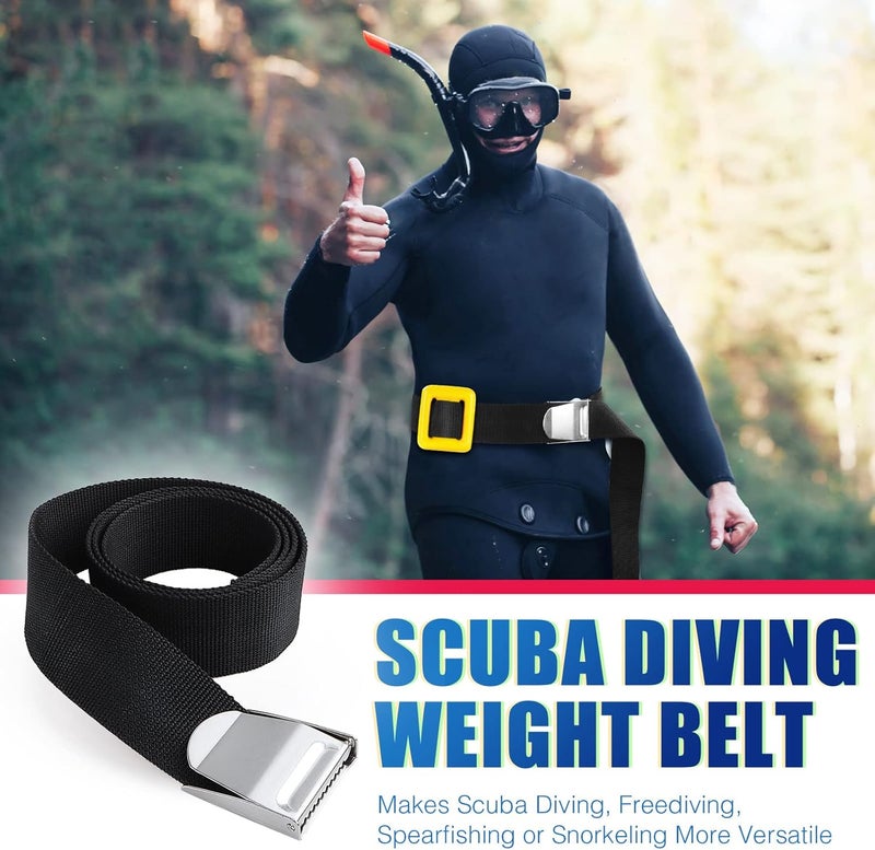 Owekfifv Scuba Weight Belt, Heavy-Duty 60" Long 2" Wide Nylon Webbing Strap Adjustable Waist Weightbelt with Quick Release Metal Buckle for Diving, Snorkeling, Freediving, Spearfishing - Image 2